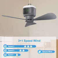 Portable Camping Ceiling Fan with LED Light