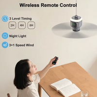 Portable Camping Ceiling Fan with LED Light
